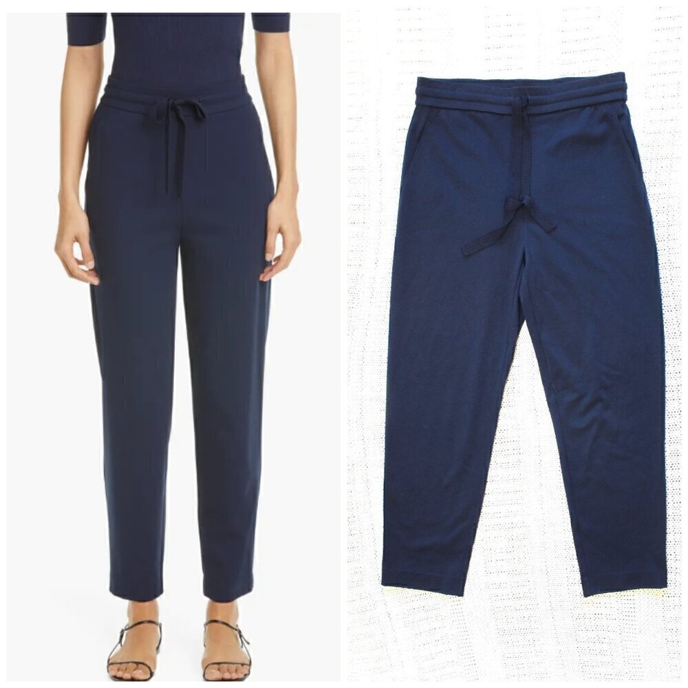 St John Ponti Di Roma Women Navy blue pants Size S Career Office Casual pull on